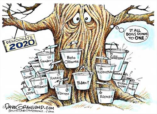 jpg Political Cartoon: 2020 Democrats running 